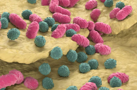 Finger nail, toe nail fungus infection closeup view - 3d illustration