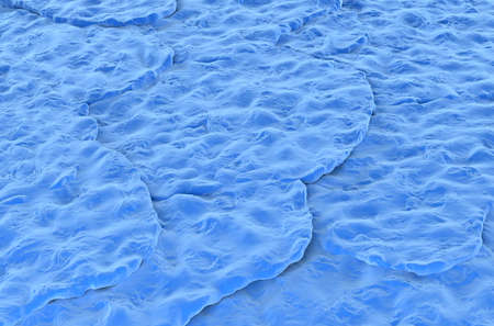 Healthy toe or finger nail keratin surface - closeup view 3d illustration