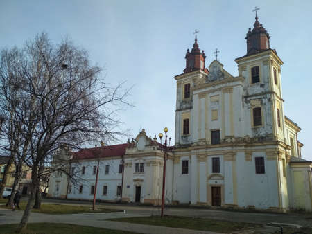 Bohorodchany, Ukraine - February 25, 2020: St. Peter and St. Paul orthodoxal former dominican churchのeditorial素材