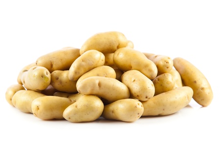 potato isolated on white backgroundの写真素材