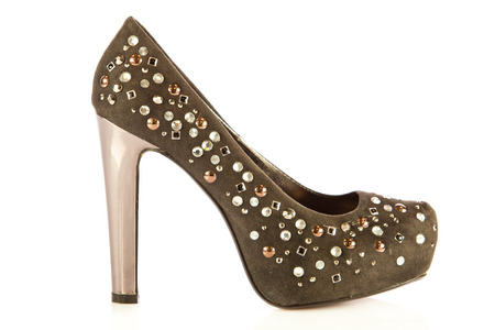 high heel women shoes on white の写真素材