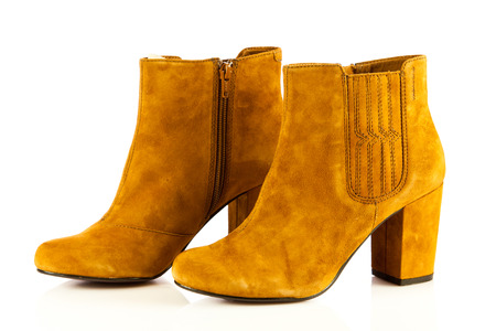 high heel women shoes on white backgroundの写真素材