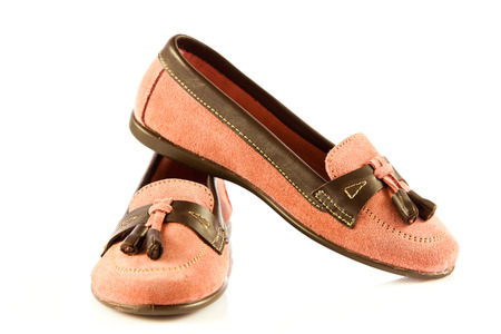 girl shoes isolated on white backgroundの写真素材