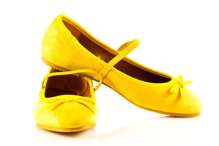 girl shoes footwear isolated on white backgroundの写真素材