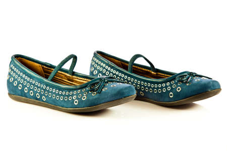 female shoes isolated on whiteの写真素材
