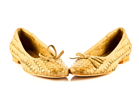 female shoes isolated on white backgroundの写真素材