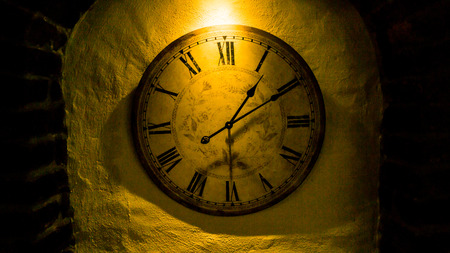 wall clock. old stylish clock. time is money
