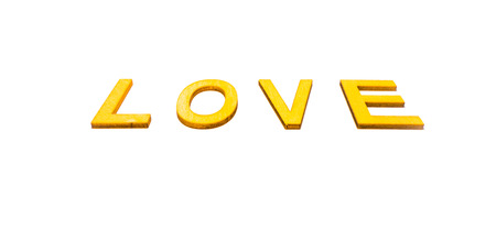word love isolated on white backgroundの写真素材