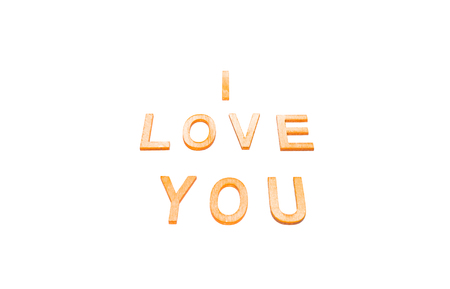 I love you isolated on white background . letterの写真素材