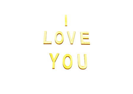 I love you isolated on white background . letterの写真素材