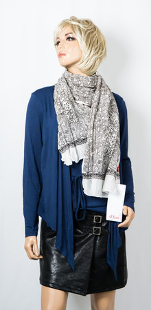 fashion female dummy on white background scarfの写真素材