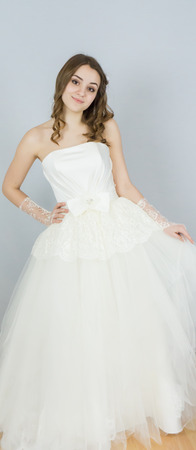 bride on white background. dressの写真素材