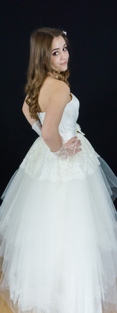bride on black background. dressの写真素材