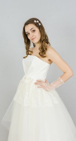 bride on white background. dressの写真素材