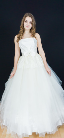 bride on black background. dressの写真素材