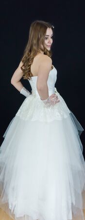 bride on black background. dressの写真素材