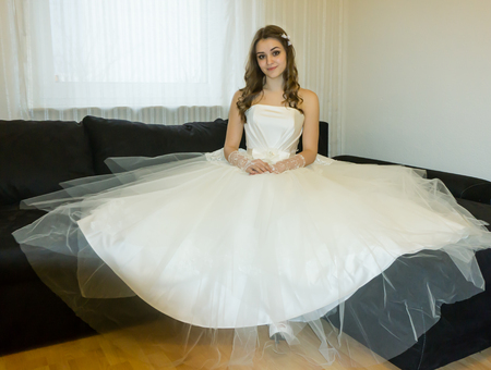 bride on white background. dressの写真素材