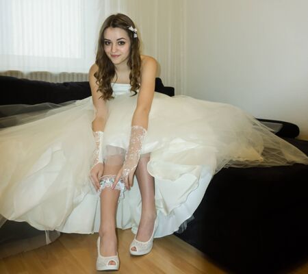 bride on white background. dressの写真素材
