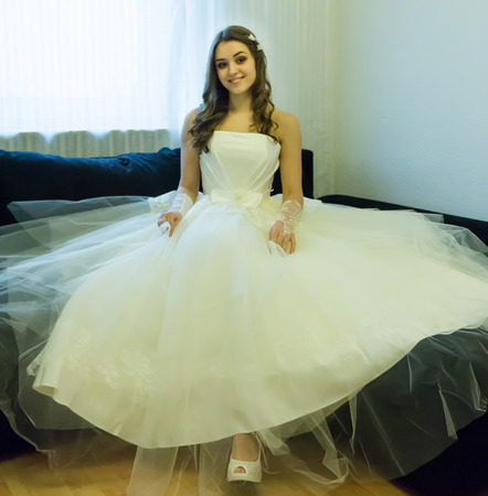 bride on white background. dressの写真素材