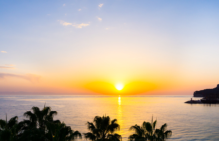 sunset on the sea. sunriseの写真素材