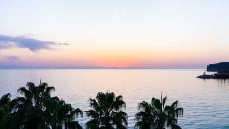 sunset on the sea. Turkey Kemerの写真素材