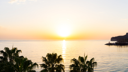 sunset on the sea. Turkey Kemerの写真素材