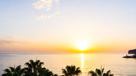 sunset on the sea. Turkey Kemerの写真素材