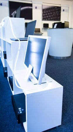 computer shop, laptop, conceptの写真素材