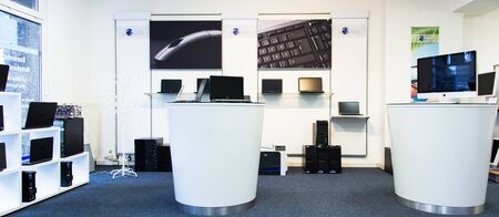 computer shop, laptop, conceptの写真素材