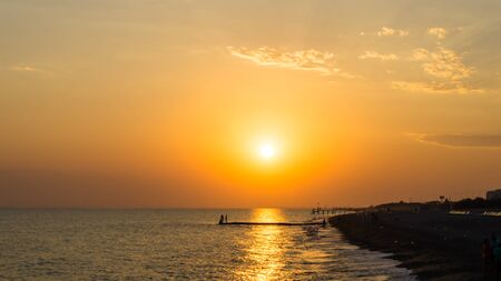 sunset, sunrise view postcard seaの写真素材