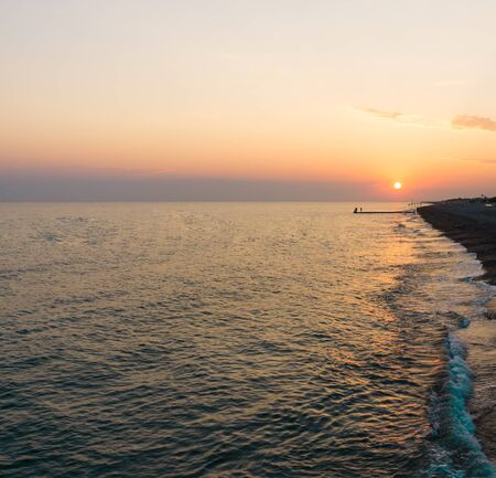 sunset, sunrise view postcard seaの写真素材