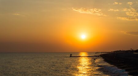 sunset, sunrise view postcard seaの写真素材