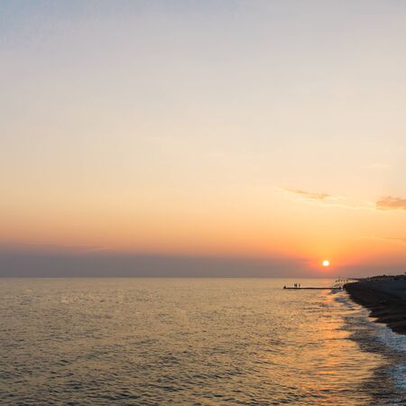 sunset, sunrise view postcard seaの写真素材