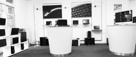 computer shop, laptop, conceptの写真素材