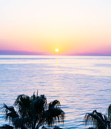 sunset, sunrise view postcard seaの写真素材