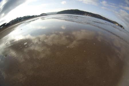 Beach with fisheye lens.