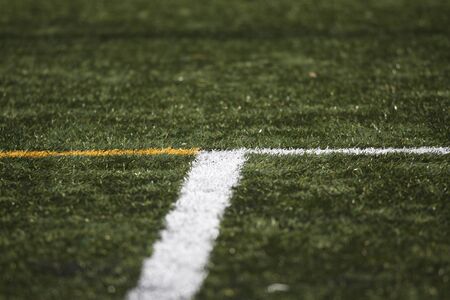 Detail of lines of soccer field. DOFの写真素材