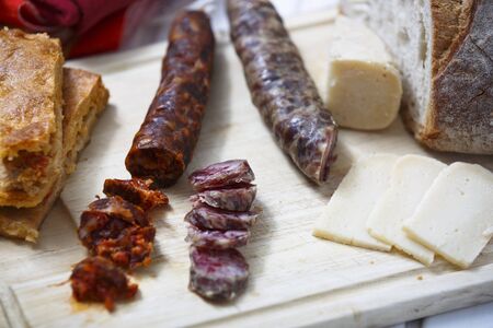 Assortment of different delicious iberian food.の写真素材