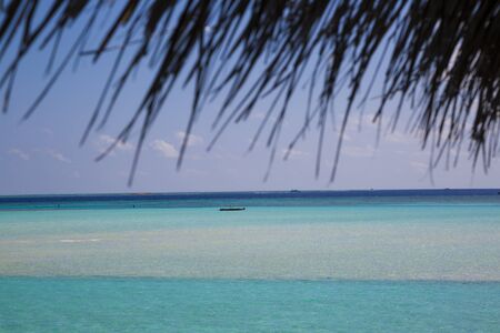Beautiful view of the sea in The Maldives.の写真素材