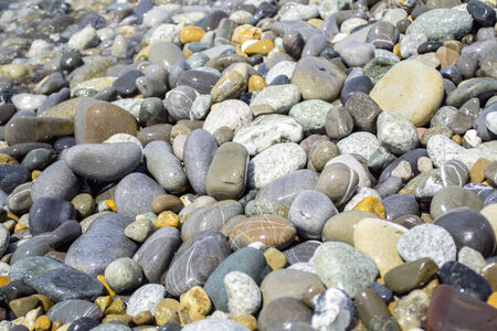 small stones on the seashoreの写真素材