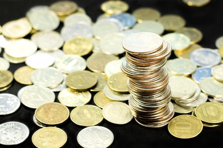 Money coins are isolatedの写真素材