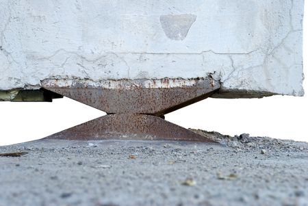 The small support point of a large highway bridge の写真素材