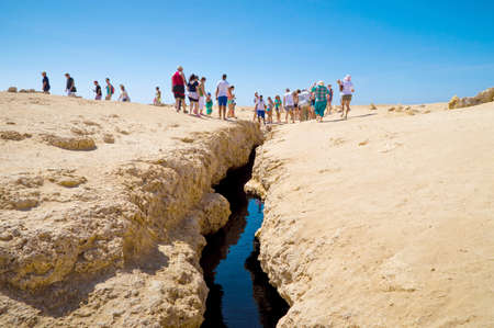 the place of the tectonic fault in Egypt, after the earthquake, the national reserve Ras Mohammedのeditorial素材