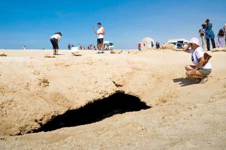 the place of the tectonic fault in Egypt, after the earthquake, the national reserve Ras Mohammedのeditorial素材