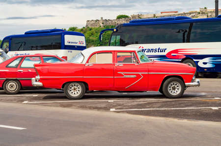 Havana Cuba Malecon Embankment December 6, 2015 car Chevrolet Bel Air sedan 1955 release used by the...