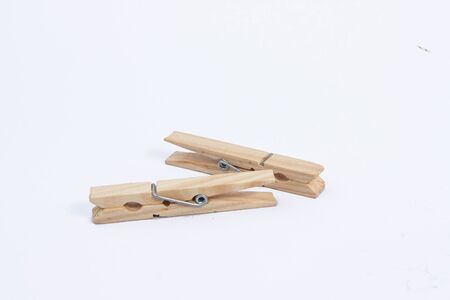Clothespin isolated on a white background.