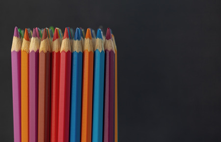 Close up shot of color pencilの写真素材