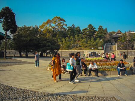 Wide open space in Narita temple, Tokyo Japan.の素材