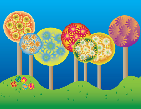 Flowering Treesのイラスト素材