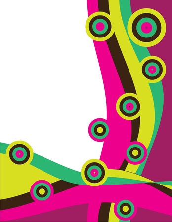Retro Circles Backgroundのイラスト素材